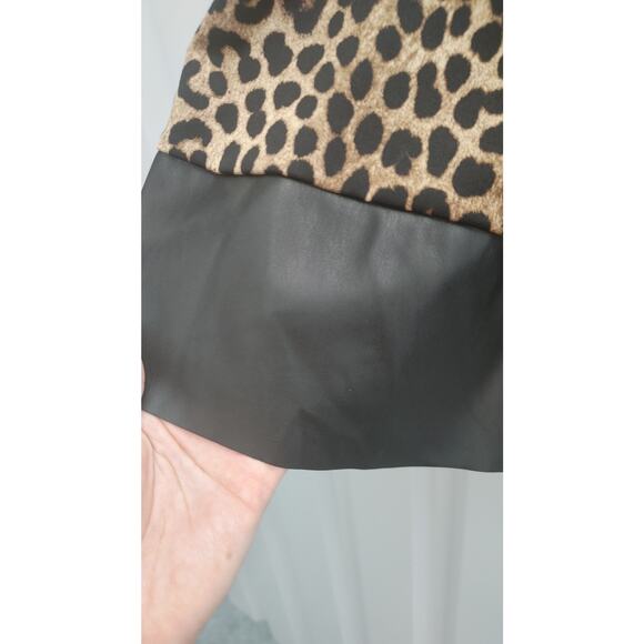 MICHAEL Michael Kors Skirt Animal Print Faux Leather 0X NWOT - Picture 3 of 5